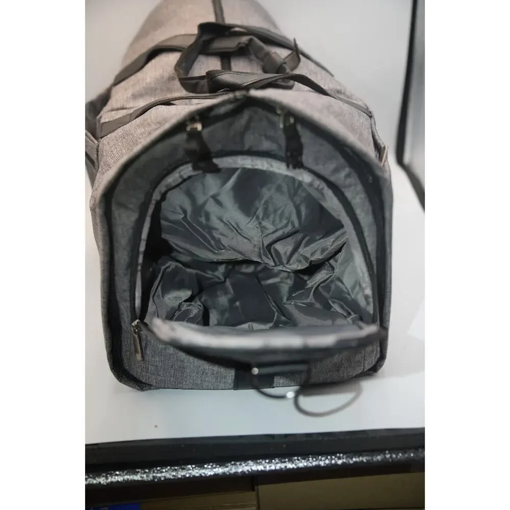 Large Black Garment‎ Bag with Shoulder Strap & Zip Pockets | Travel Suit Carrier